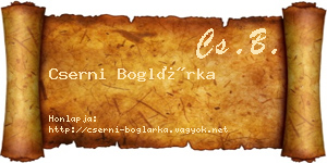 Cserni Boglárka névjegykártya