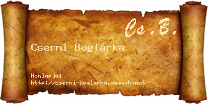 Cserni Boglárka névjegykártya